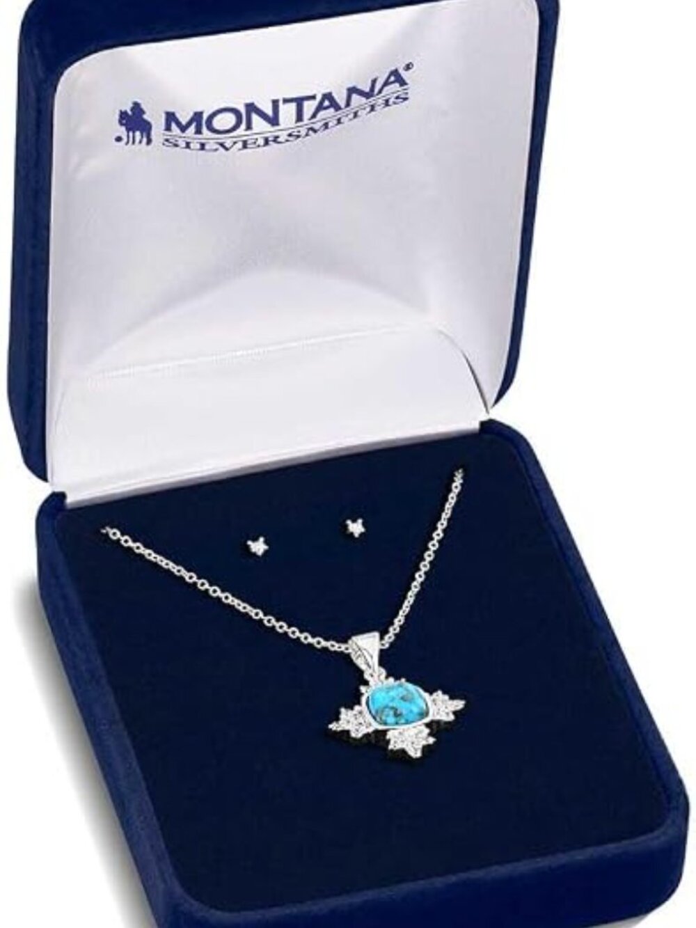 Montana Silversmiths Western Lifestyle Crafted Turquoise Earring & Necklace NEW